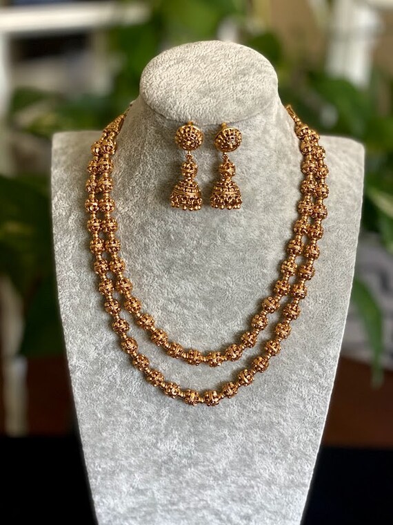 Long Necklace/gold Necklace/ Matar Mala 