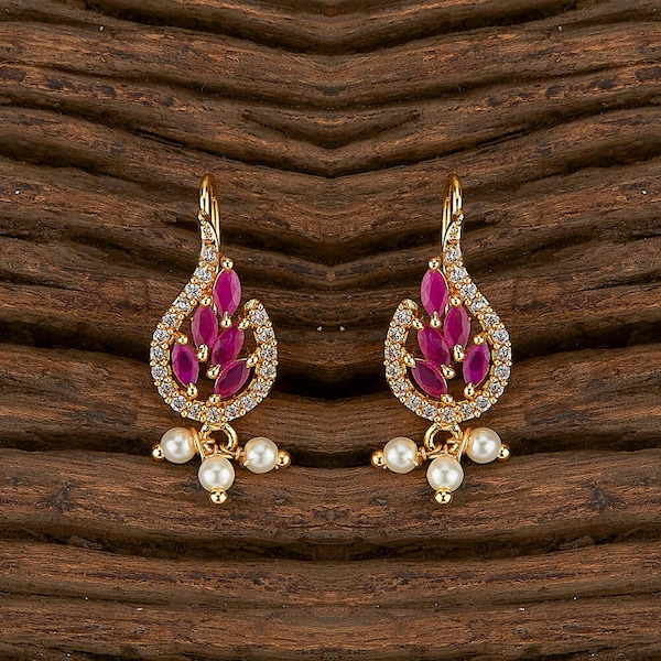 Diamond Ruby Delicate earrings, pearl earrings, bali ,hoops, kids earrings, delicate earrings, temple earrings,  Indian Earrings