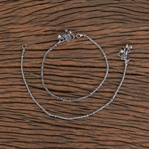 Oxidized silver Anklet/ German silver / Black metal finish / Indian Traditional Anklets / Indian Payal / Golusu / Casual wear/boho jewelry