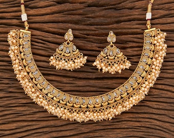 Guttapusalu Choker Necklace/kemp Necklace/ Gold Indian Temple  Necklace/Matte Gold Choker/Temple jewelry/South Indian Jewelry/ Amrapali
