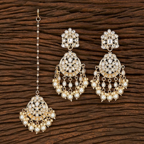Kundan and Pearl Maang Tikka Indian Jewelry-indian Fashion | Etsy