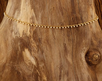 Pearl Belly Chain: Bollywood Kamarbandh Waist Belt (42 Inch)