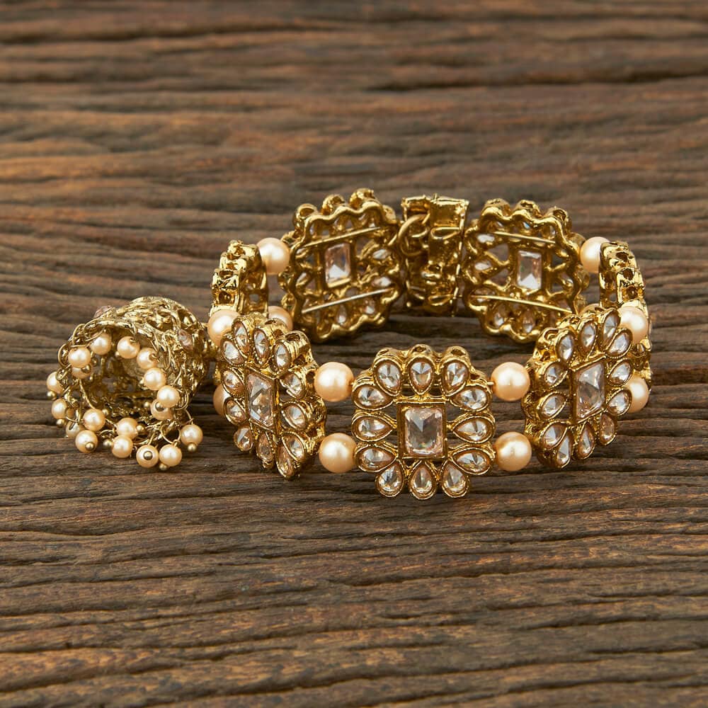 Polki Bracelet/openable Bracelet/indian Bracelet/ Kundan Bracelet/ Dull Gold  Bangle/ Indian Bangle/ Indian Jewelry/ Pakistani Jewelry - Etsy