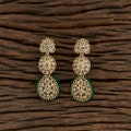 Handmade Kundan Chandbali Earrings: Antique Gold Indian Jewelry