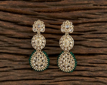 Antique Gold earrings/ polki earrings/ Indian earrings/ chandbali earrings/Ruby earrings /Green earrings/Kundan earrings/ Dull Gold Earrings