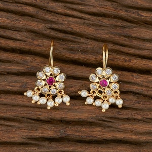 kemp earrings,Small ruby earrings, pearl earrings, bali ,hoops, kids earrings, delicate earrings, temple earrings , south Indian Earrings