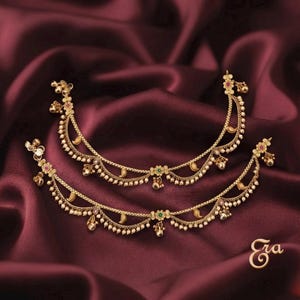 Anklets/ Kundan anklets /Antique Gold Anklets /CZ Anklet/ pajeb/ jhanjhar/Golusu/Indian payal /Bridal anklet/ gold payal/indian jewelry