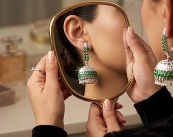 Orecchini Jhumka con diamanti CZ: gioielli indiani e pakistani