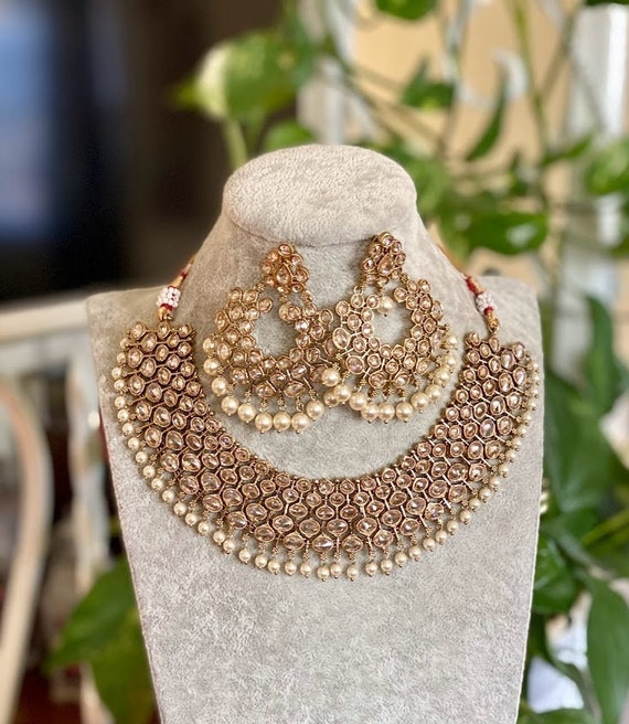 Polki Choker /indian Chokernecklace Set 