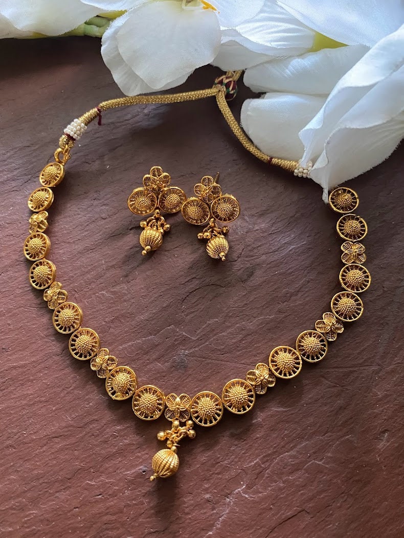 Gold Necklace indian Gold Necklace Set Indian Choker Kundan