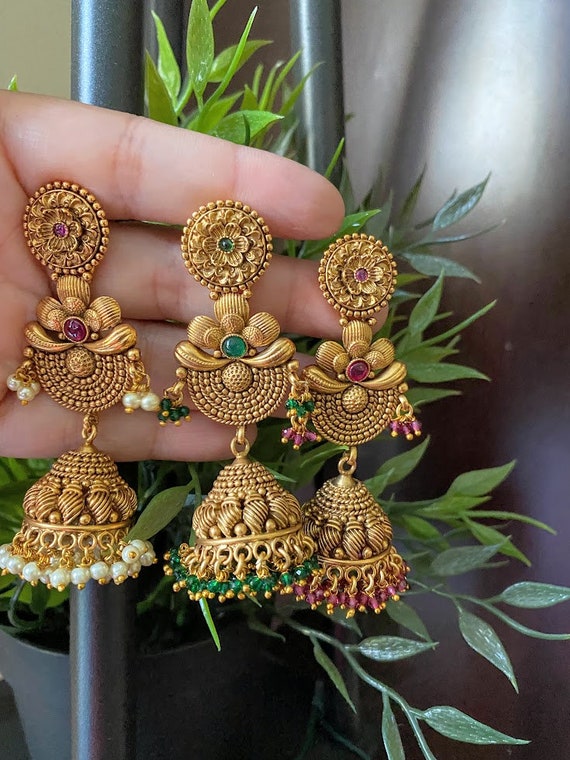 Earrings Golden Jhumka Earring at Rs 12000/pair in Sheopur | ID: 27511327262