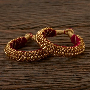 Restocked Gold Thushi Bracelet/beaded Bangles /Gold bangles/Indian Bangles/ openable bangles/Delicate bracelets/indian Bridal jewelry