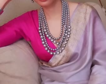 Victorian Necklace, Long Necklace, Beaded Necklace,  Statement Necklace , Beaded Indian Necklace ,Indian jewelry, Sabyasachi Necklace