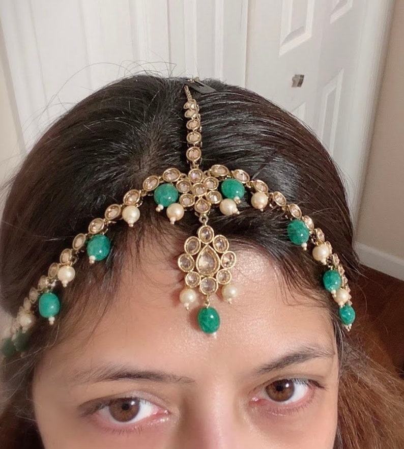 Matha Patti Indian Forehead Jewelry Indian Bridal Jewelry Etsy