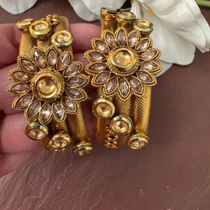 2,6 pouces Polki Kada /Bracelets en or/Bracelets indiens/Kada indien/ kundan Kada/bracelet rubis/bijoux de mariage indiens /kada pakistanais/bracelet