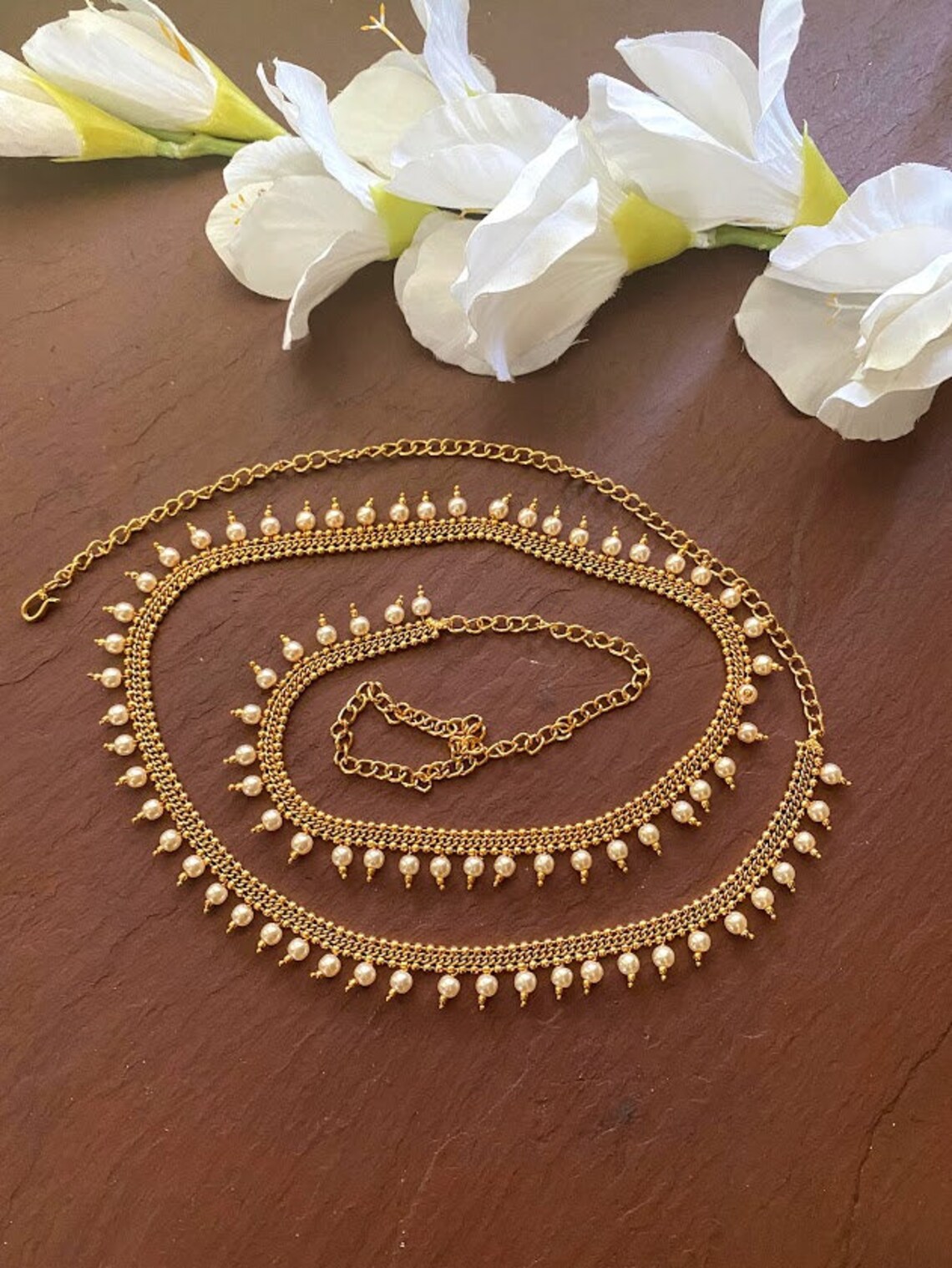 Gold Belly Chain/Indian Belly chain/Kamarbandh/Vaddanam/ Etsy