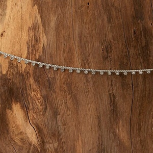 Silver Belly Chain/Indian Belly chain/CZ waist belt/ Kamarbandh/Vaddanam/Kamarpatta/long chain/ South Indian Jewelry/Tagadi/boho jewelry