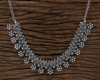 German silver adjustable Necklace/Tribal necklace/handmade Indian Oxidized necklace/ Boho jewelry/boho necklace/Ethnic/traditional jewellery