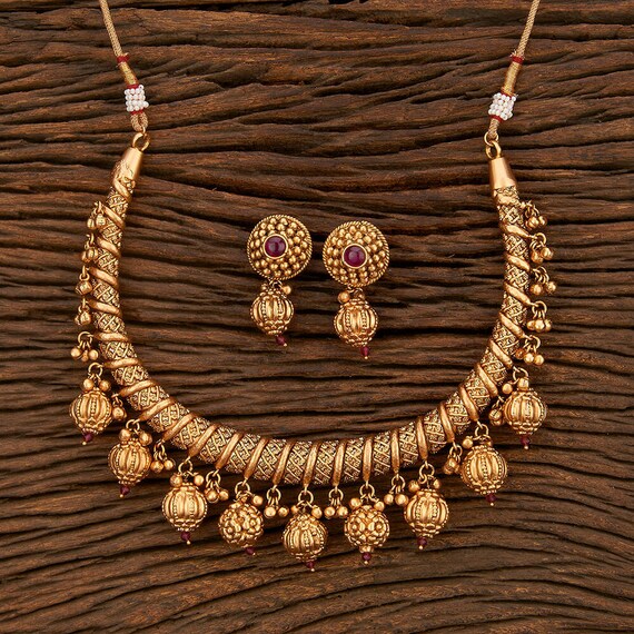 Hasli Necklace /matte Gold Choker 