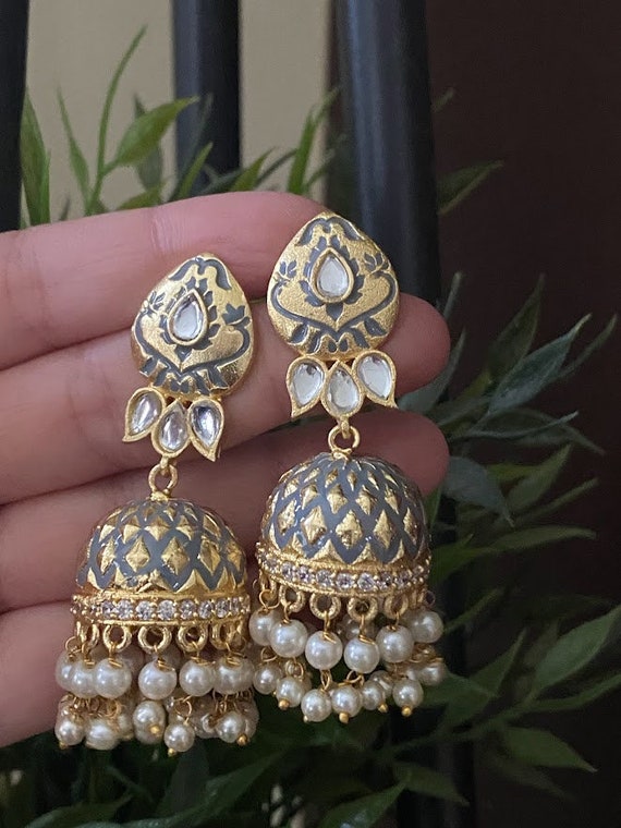 Jhumka Earrings indian Jewellery Pakistani Jewellery earrings Oxidized  Jewelry afghan Jewellery Jewellery Oxidised Jewellery Indian - Etsy