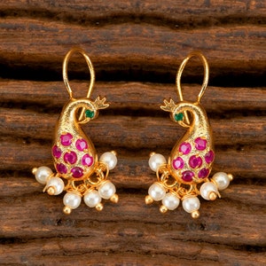 kemp earrings, Peacock ruby earrings, pearl earrings, bali ,hoops, kids earrings, delicate earrings, temple earrings , south Indian Earrings