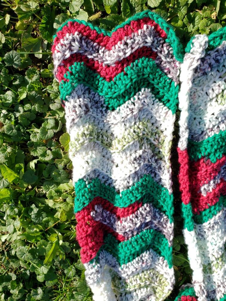 Bufanda de Navidad hecho a mano crochet invierno | Etsy