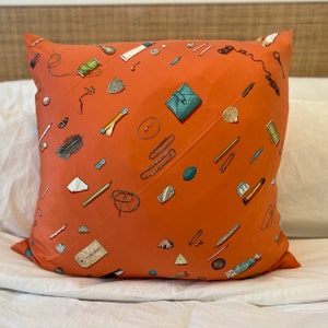Monogram Luggage Vintage Silk Scarf Pillows