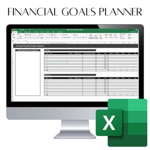 Planificador digital de objetivos financieros - Plantilla de Excel - Organización y planificación personal