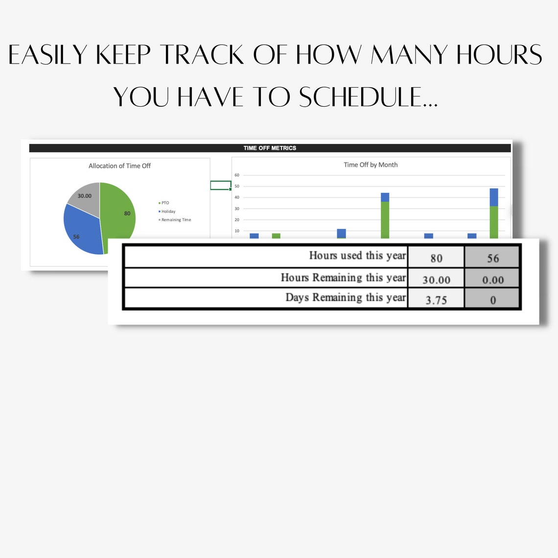 Digital PTO Tracker Excel Template Organization & Planning Work Life