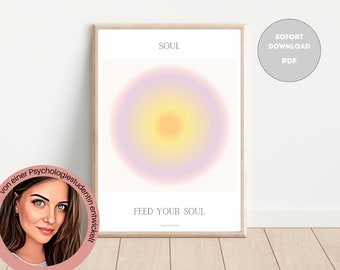 Aura Poster, Spiritual Wall Decor, Mindfulness, Psychology Poster