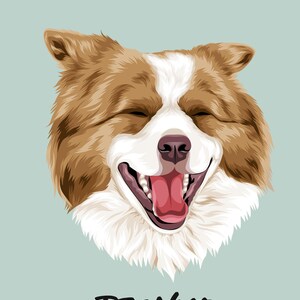 Regalo conmemorativo personalizado para mascotas, retrato de perro personalizado a partir de una foto, regalo para mamá de perro, retrato de mascota personalizado, retrato de mascota de dibujos animados, foto de rostro