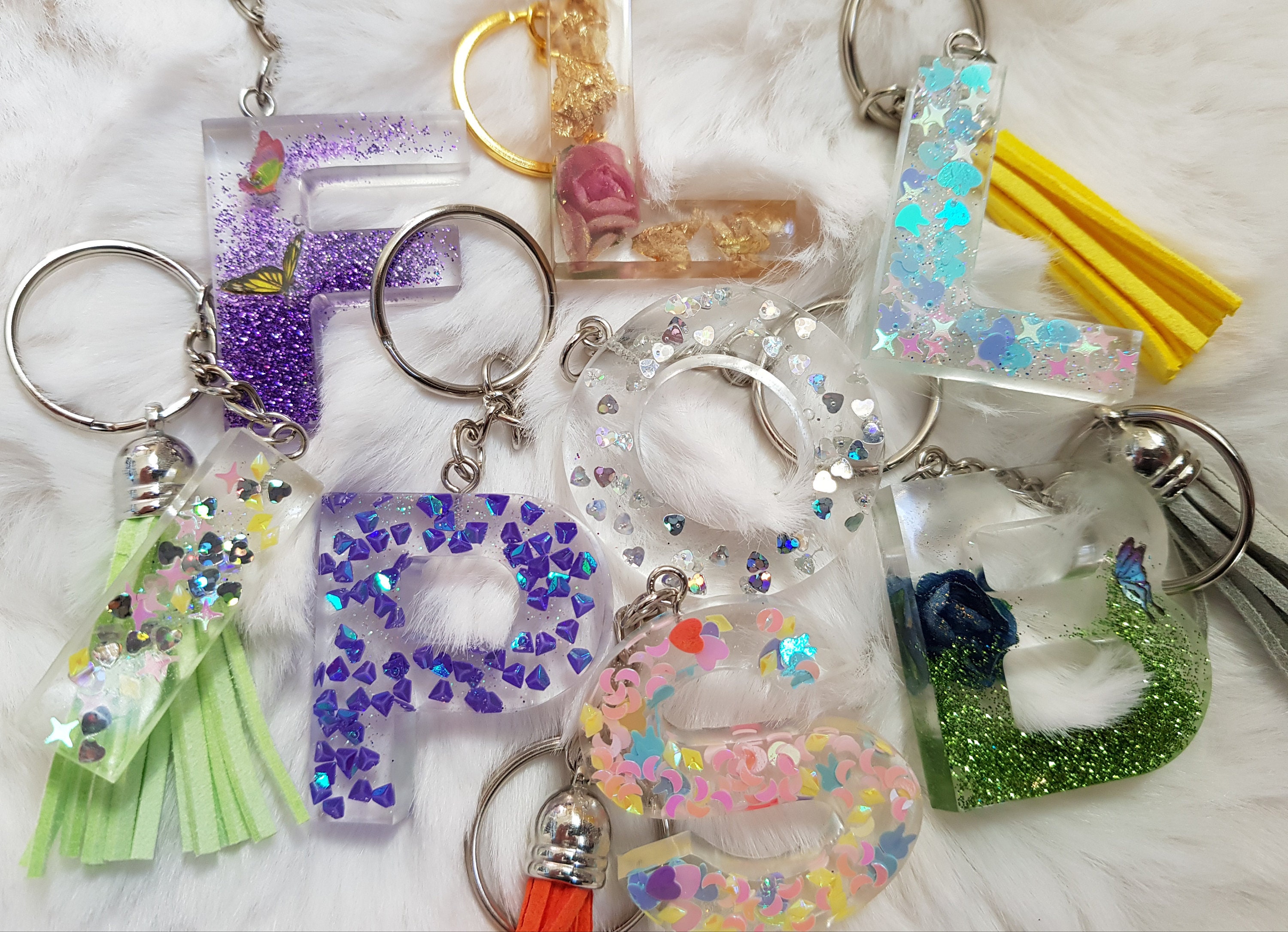 Keychain made of epoxy resin Etsy