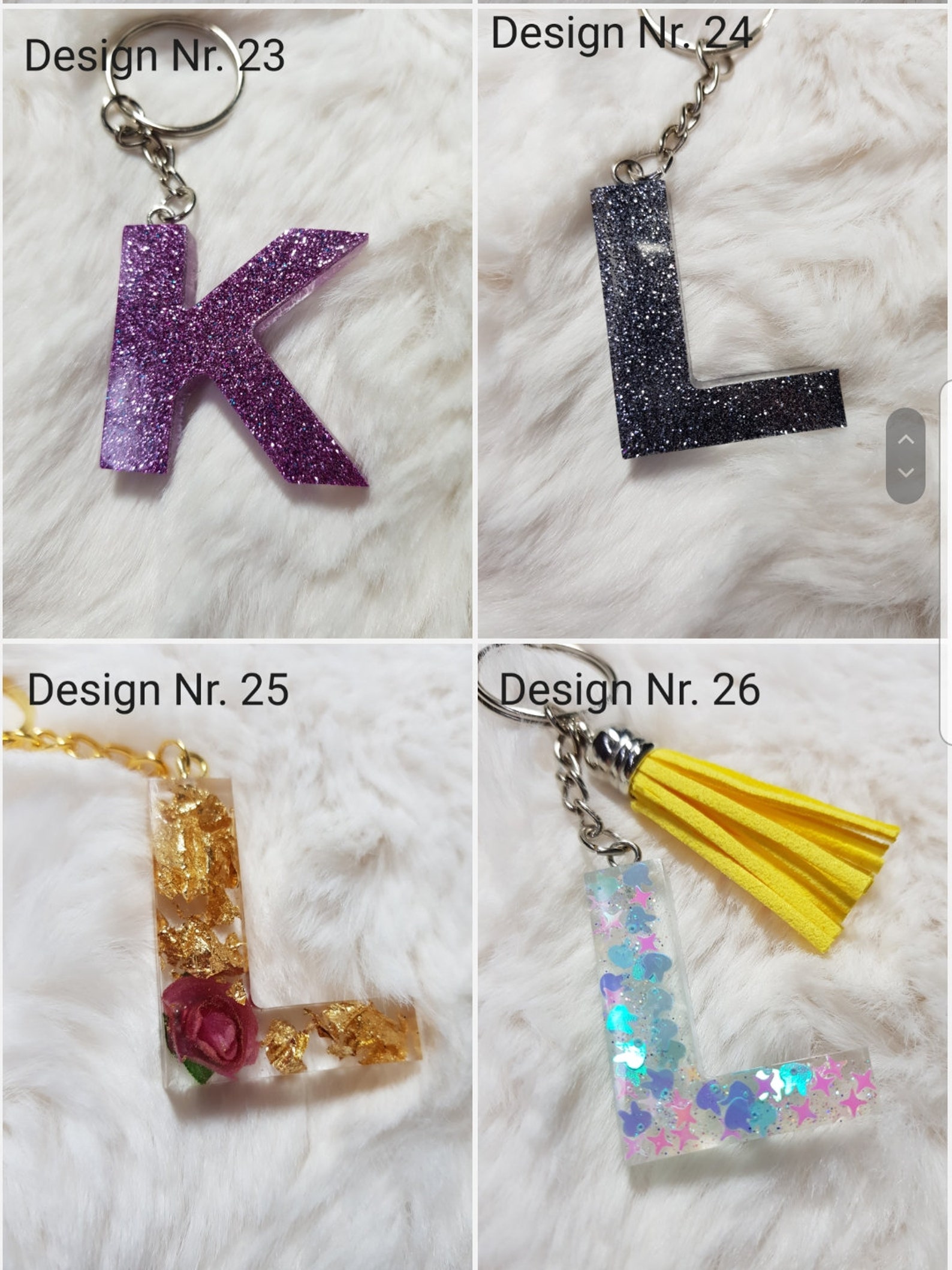 Keychain made of epoxy resin Etsy