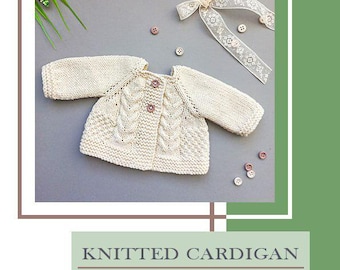Patrón PDF: Cárdigan de punto para muñeca Waldorf de 13-16 pulgadas (33-40 cm) - ¡Descarga instantánea!