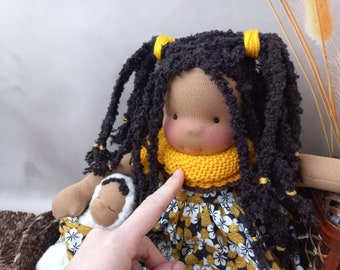 Einzigartige 15 "Bio-Waldorf-Puppe 15 Zoll: Handgemacht mit abnehmbarer Kleidung und weichem Baby, Versandfertiger erster Geburtstag Mädchengeschenk!