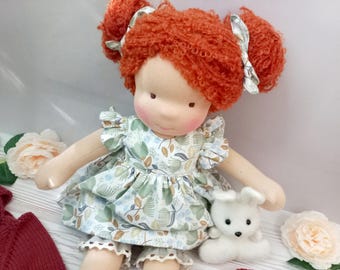 Handmade Waldorf Doll: Wool-Filled Eco-Friendly Toy with Clothes (15 inch)