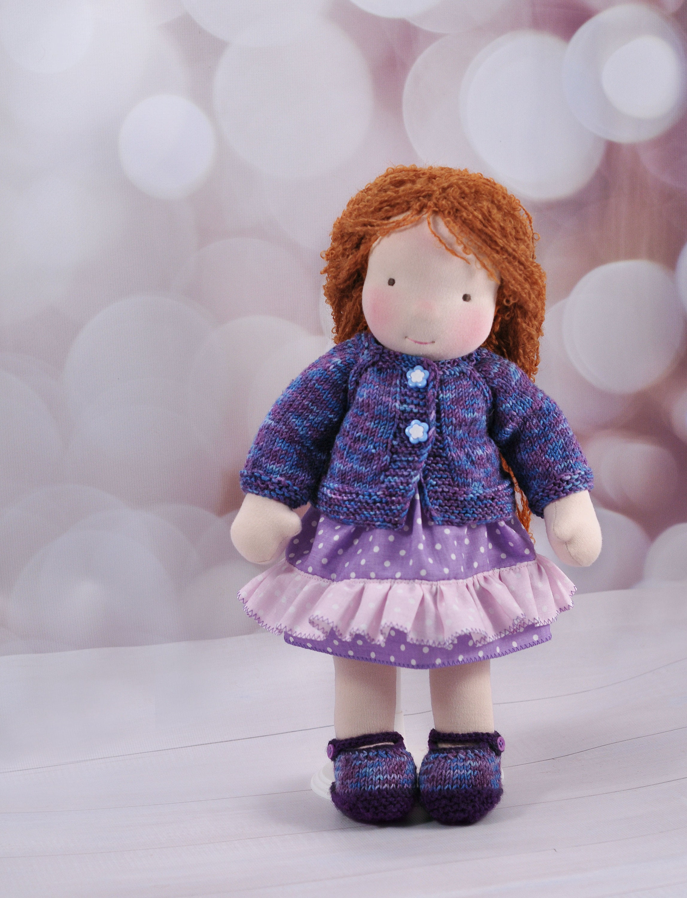 Handmade Textile Waldorf Doll 16 40cm Tall in Etsy