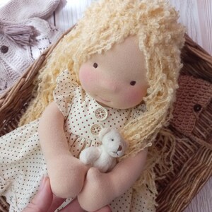 Handmade Waldorf Doll: Organic Art Toy for Girls, 15&quot; Tall - Perfect Gift Set with Clothes, Ideal for Gift Doll!