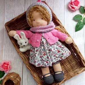 Waldorf Doll Sasha – Handmade Natural Doll, Soft Toy with Clothes, Gift for Kids