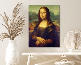 Leonardo da Vinci's Mona Lisa, Portrait of Mona Lisa del Giocondo reproduction, Mona Lisa Poster, Leonardo da Vinci Art Print
