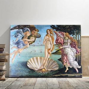 Pintura El nacimiento de Venus de Sandro Botticelli, arte famoso, impresión en lienzo o póster de papel hecho a pedido, impresión enmarcada, impresión personalizada