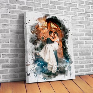 Custom Watercolor Painting, Portrait Painting From Photo, Wedding Portrait, Anniversary Gift, Wedding Gift, Digital Painting from Your Photo