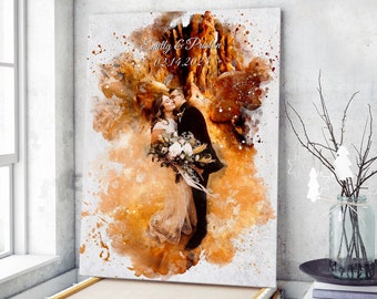 Custom Watercolor Portrait Painting From Photo, Valentine's Day Gift