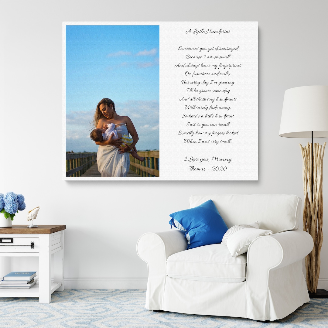 Photo and Poem Canvas Print, Custom Poem Print, Poem Lyrics Canvas