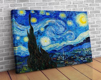 Vincent Van Gogh Art, The Starry Night Canvas Print, Framed Art Porter, Framed Canvas Print, Poster Print Art, Home Wall Decor