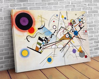 Composition VIII by Wassily Kandinsky Wall Poster Canvas Print Ready to Hang Custom Canvas Print Art Home Wall Decor Framed Canvas