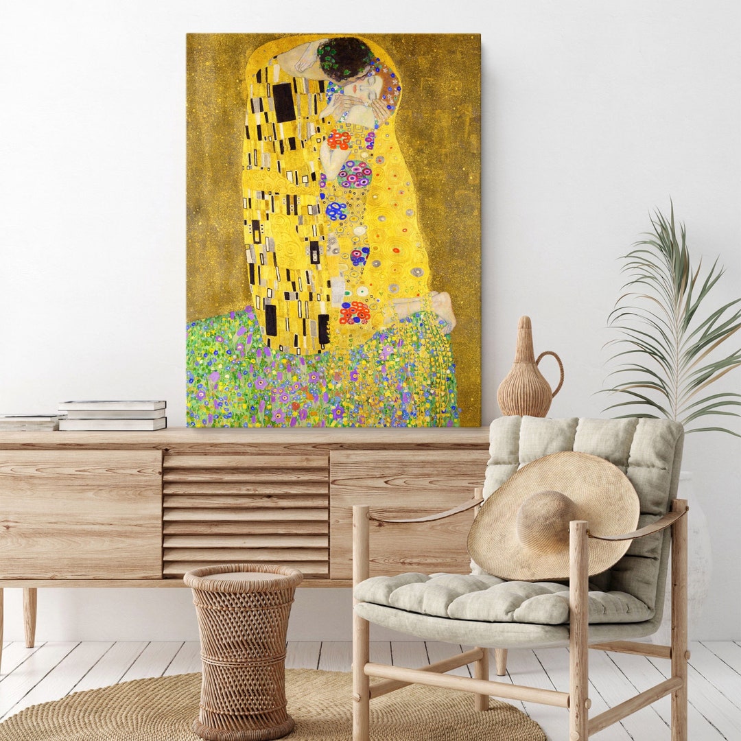 The Kiss (1907–1908) Famous Painting by Gustav Klimt, Gustav Klimt Art ...