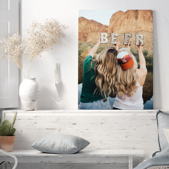 Best Friend Gift Friend Photo Canvas Friend Christmas Gift Etsy