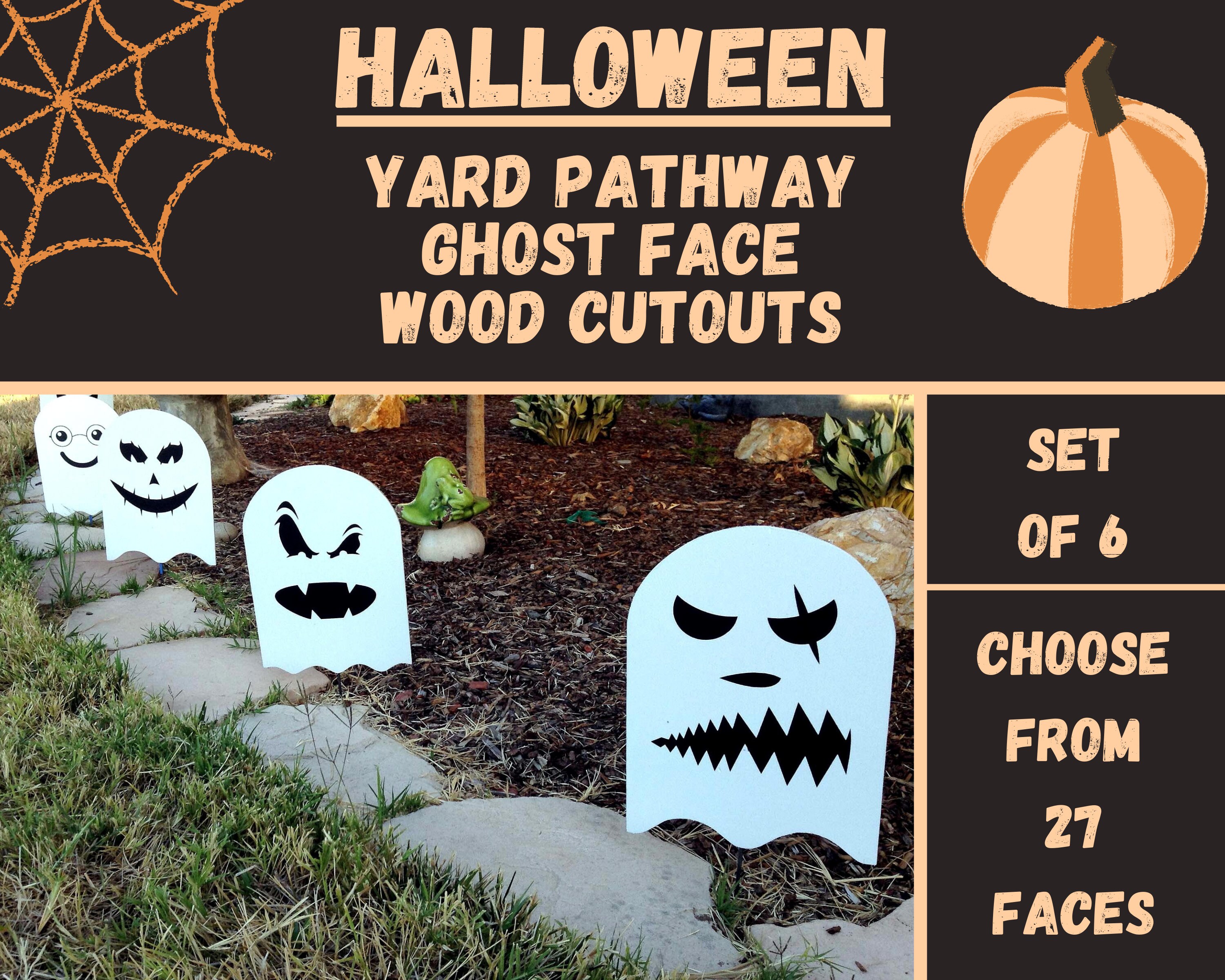 Set of 9, Ghosts Set of 9 Giant Halloween White Ghost Lawn Bags with Twist Ties in 3 Different Sizes Set of 9, Ghosts Set of 9 Giant Halloween White Ghost Lawn Bags with Twist Ties in 3 Different Sizes