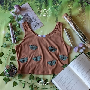 Moth Cropped Tank Top - Sustainable Clothing - Limited Quantity